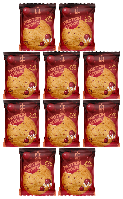 

Протеиновое печенье Fit Kit Protein Cookie Кола, 10 шт по 40 г