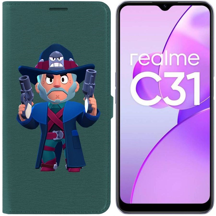 

Чехол-книжка Eco Book для Realme C31 Brawl Stars-Стрелок Кольт