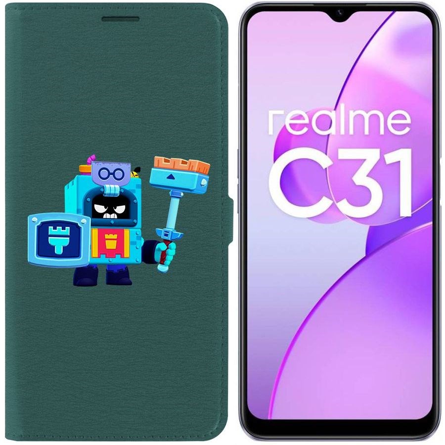 

Чехол-книжка Eco Book для Realme C31 Brawl Stars-Эш