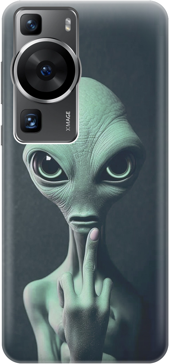 

Силиконовый чехол на Huawei P60 с принтом "Инопланетянин", Зеленый;синий;черный, 20001419