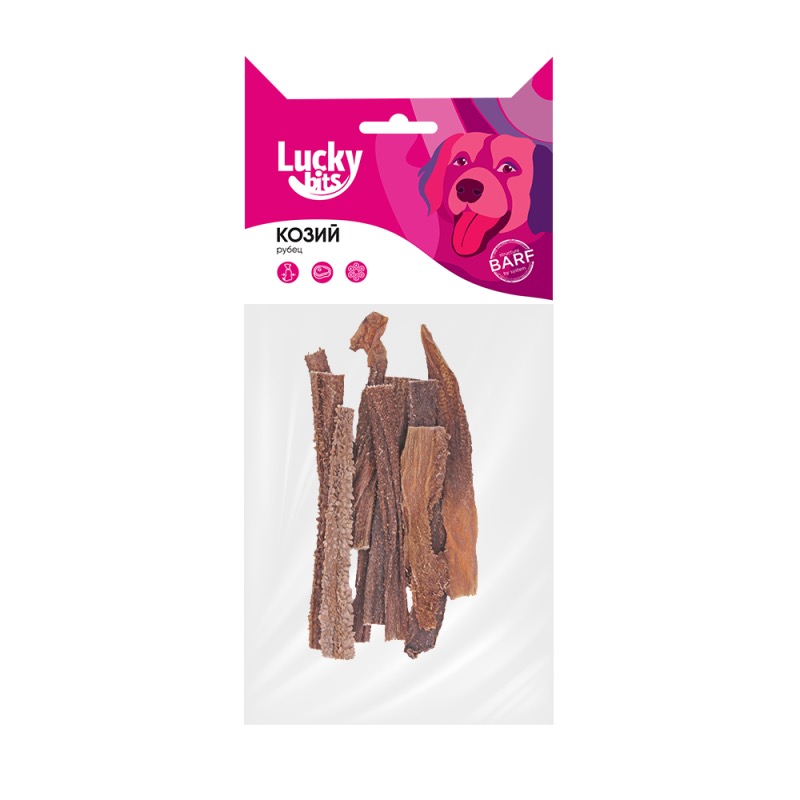 

Лакомство для собак Lucky bits козий рубец 40 г