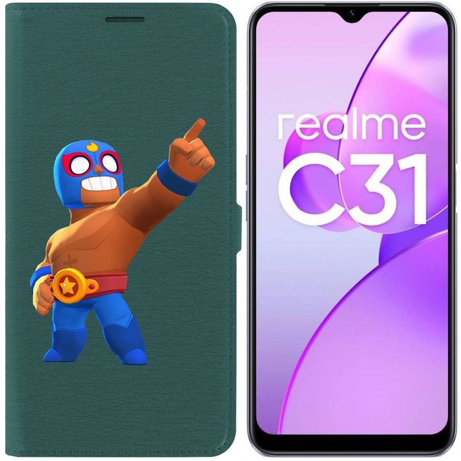 

Чехол-книжка Eco Book для Realme C31 Brawl Stars-Эль Примо