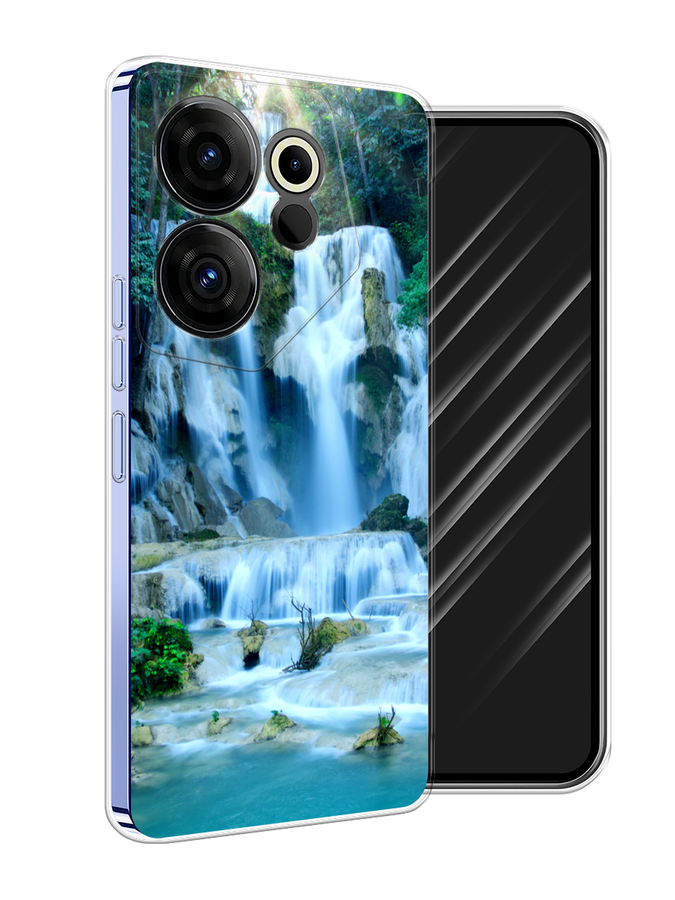 

Чехол Awog на Tecno Camon 20 Premier "Водопад 8", Голубой;зеленый