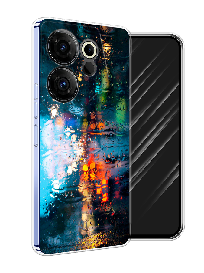 

Чехол Awog на Tecno Camon 20 Premier "Абстракция 28", Бирюзовый