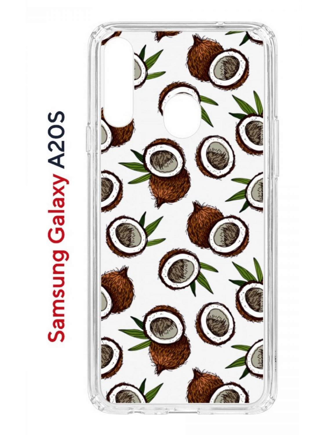 Чехол на Samsung Galaxy A20S с принтом Kruche Print Кокосы, противоударный бампер