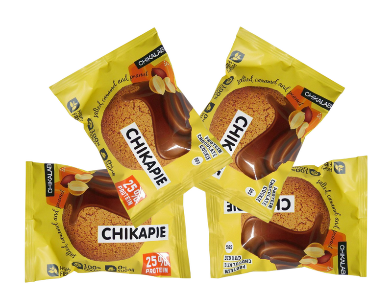 фото Bombbar chikalab протеиновое печенье chikapie с начинкой, 4шт по 60г (арахис)