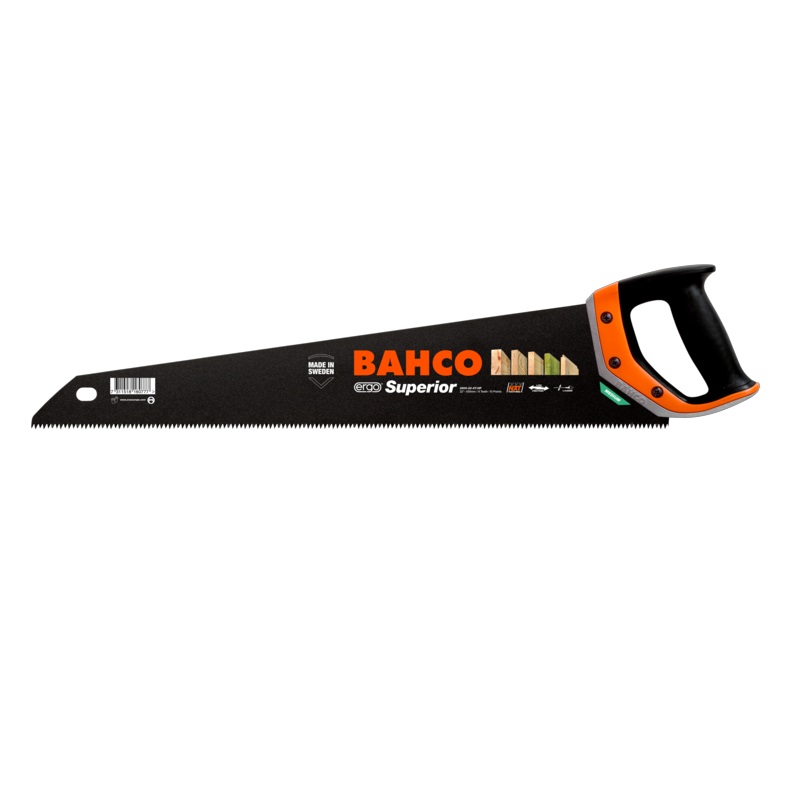 Ножовка по дереву с покрытием, BAHCO, 2600-19-XT-HP, полотно 475 мм, 10 зубьев на дюйм ножовка садовая 270 мм деревянная ручка
