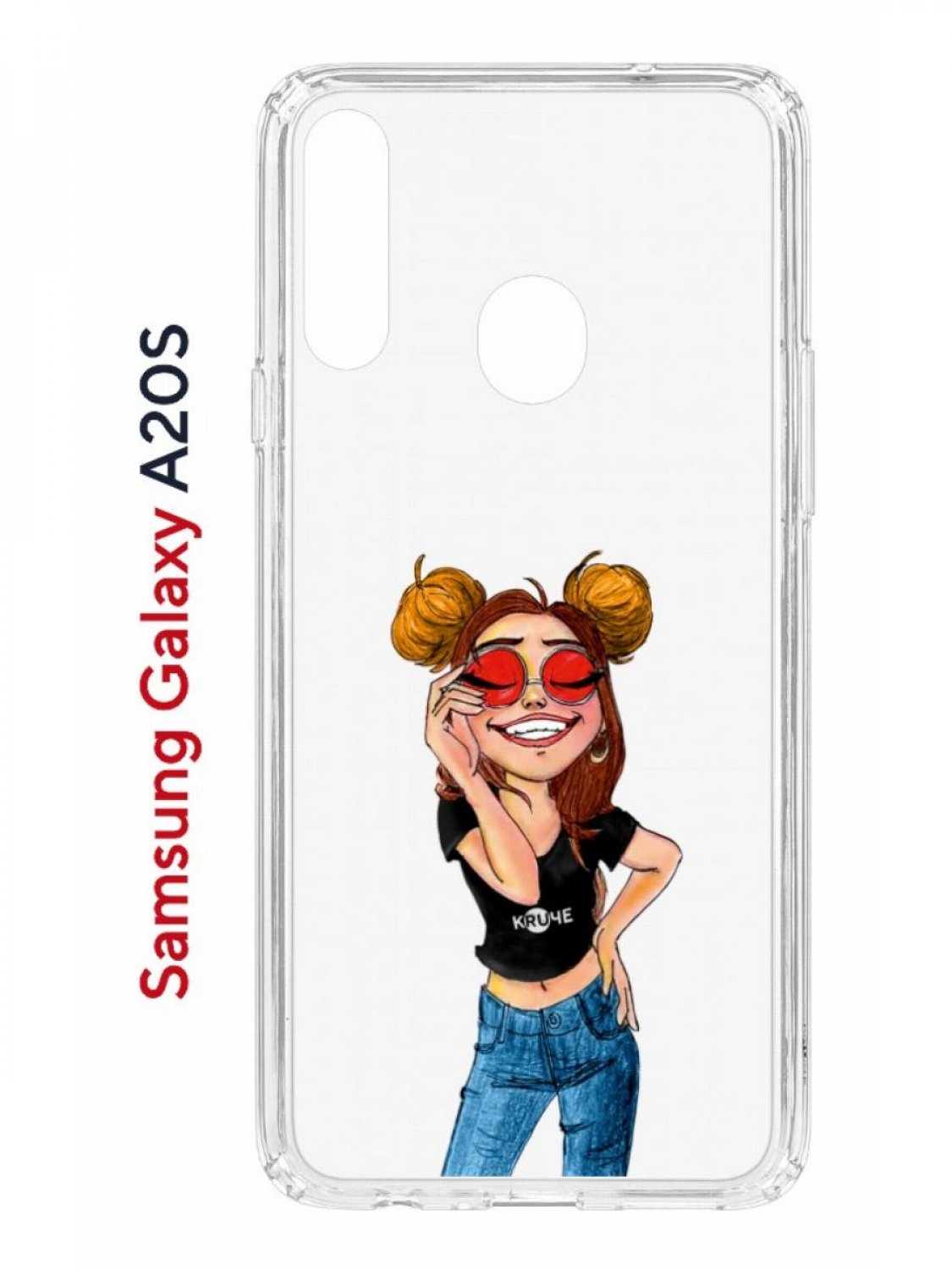 

Чехол на Samsung Galaxy A20S с принтом Kruche Print Smiling, противоударный бампер, Прозрачный;коричневый;синий;красный, Самсунг Галакси А20с