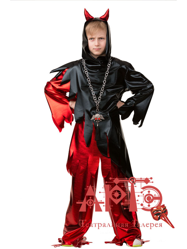 

Костюм карнавальный "Демон" (Цв: Черный-Красный Размер: 158 см), BA-6071