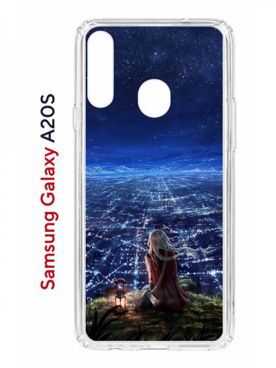 

Чехол на Samsung Galaxy A20S с принтом Kruche Print Ночные Огни, противоударный бампер, Прозрачный;синий;зеленый;белый, Самсунг Галакси А20с