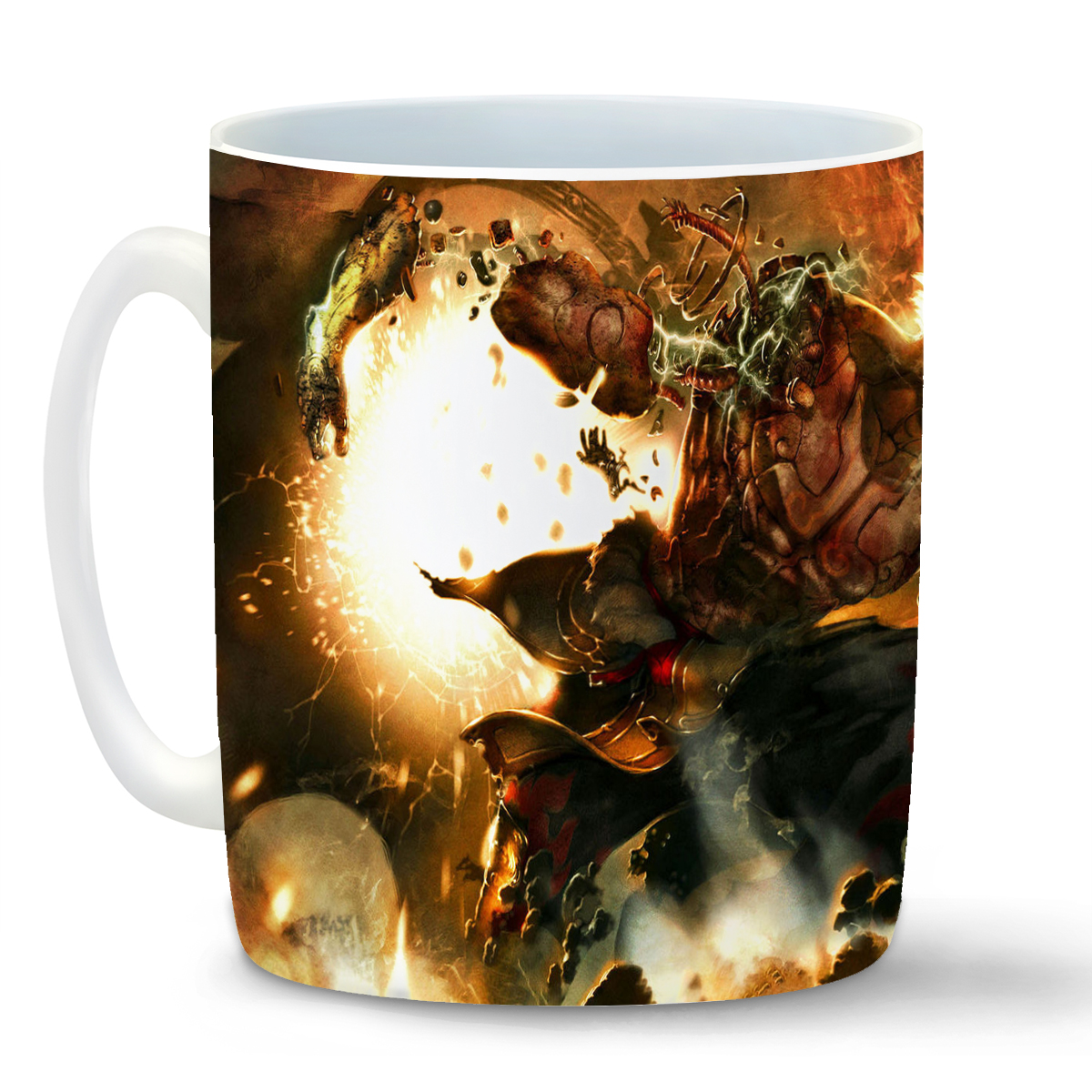 

Тарелка CoolPodarok asuras wrath Монстр Киборг Отрывает руки