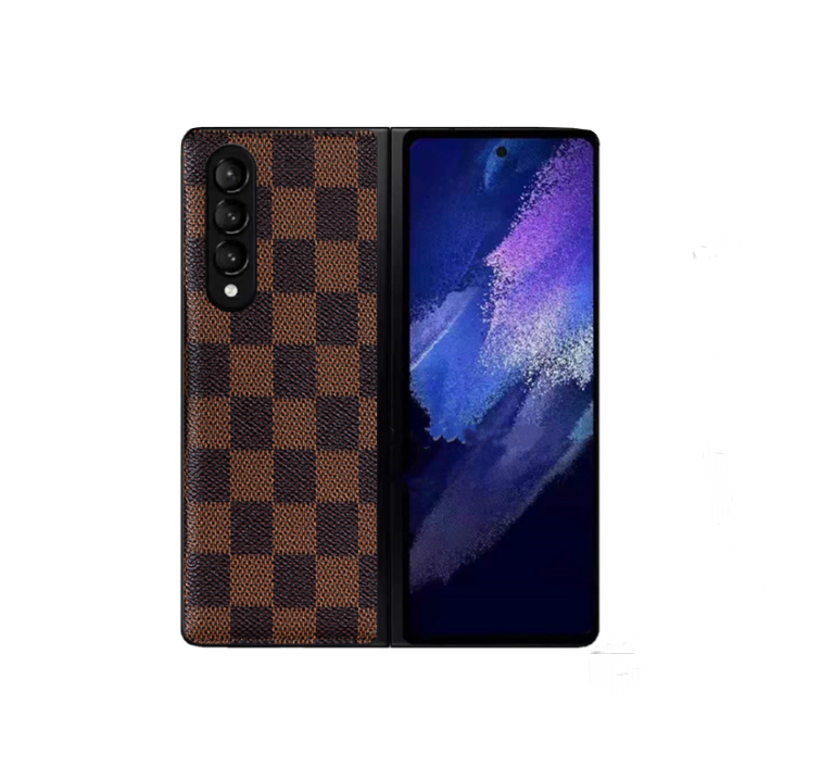 фото Чехол бампер накладка mypads для samsung galaxy z fold 3 коричневый
