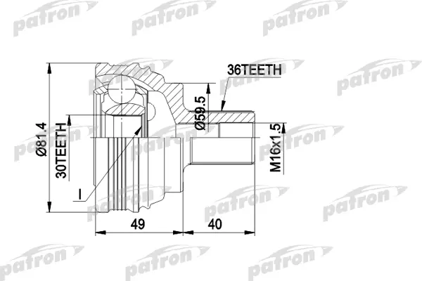 

PATRON ШРУС PATRON PCV1465