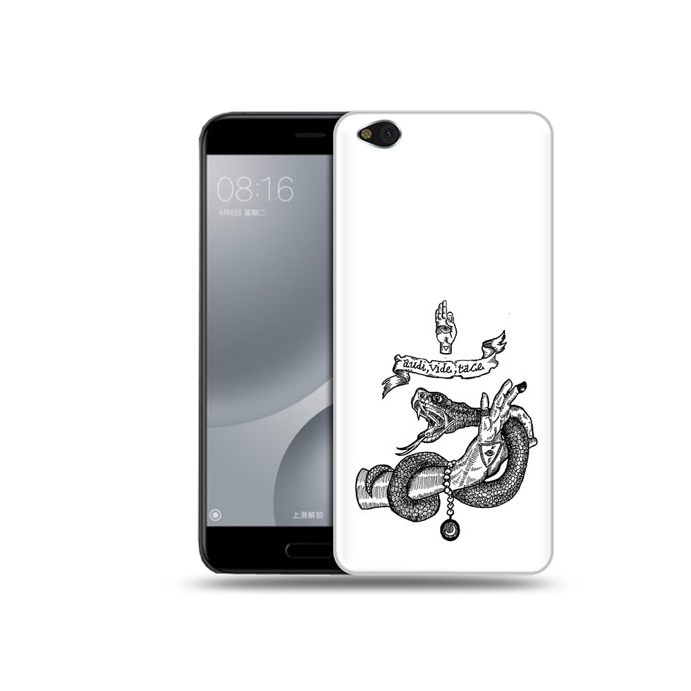 

Чехол MyPads Tocco для Xiaomi Mi 5C змея на руке рисунок (PT61938.328.366), Прозрачный, Tocco