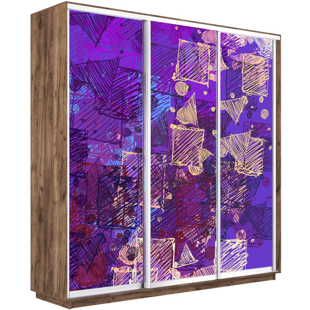 

Шкаф трехстворчатый Е1 Экспресс Фото крафт табачный 240-220 1012, Коричневый, Экспресс Фото трио крафт табачный