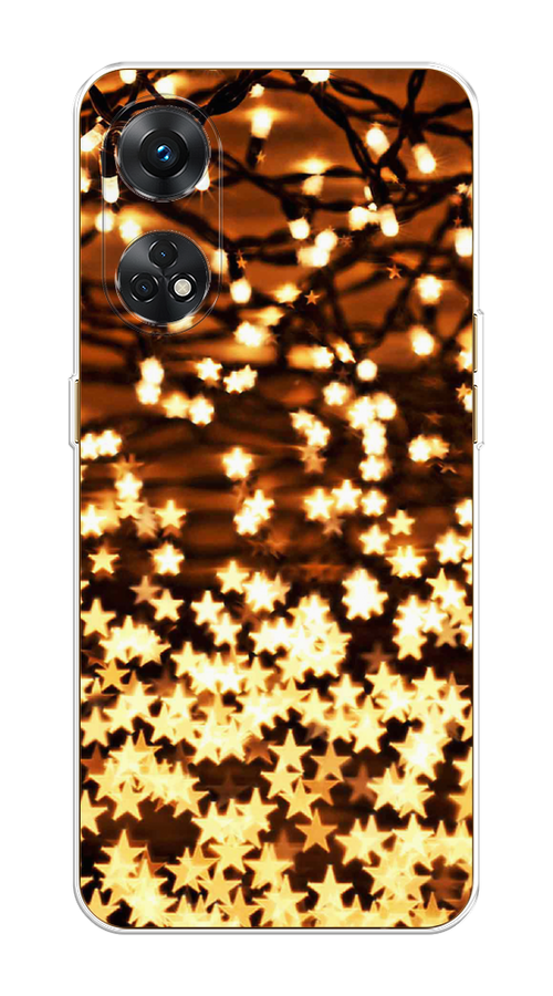 

Чехол на Oppo Reno 8T 4G "Новогодняя гирлянда", Золотистый, 2513250-5