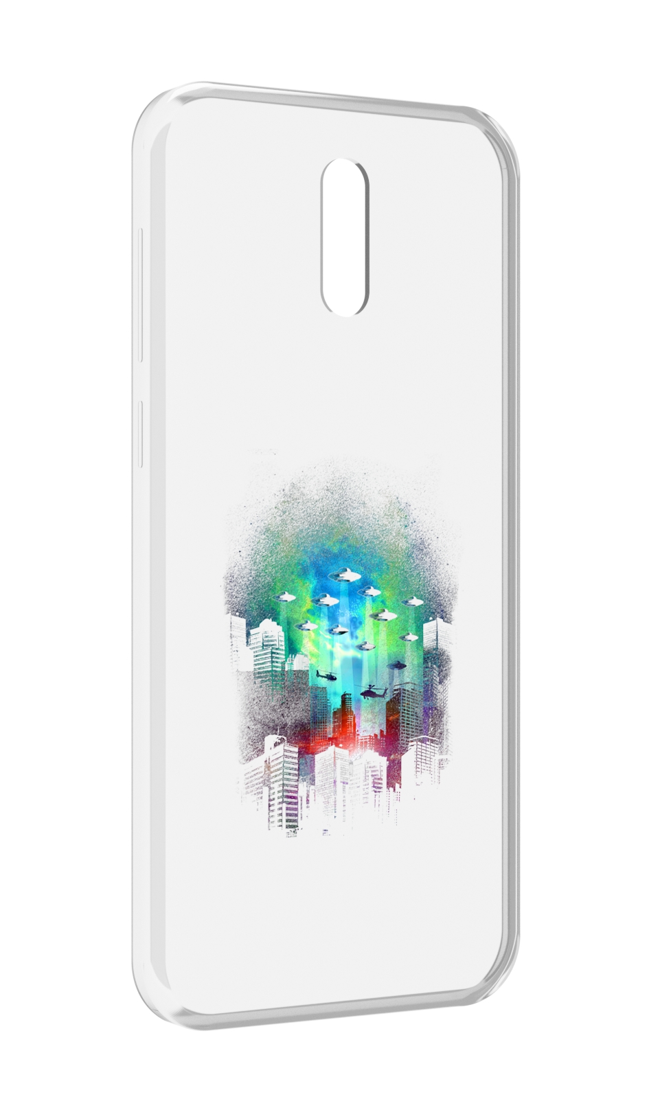 

Чехол MyPads город в свечении для Alcatel 3L (2019), Прозрачный, Tocco
