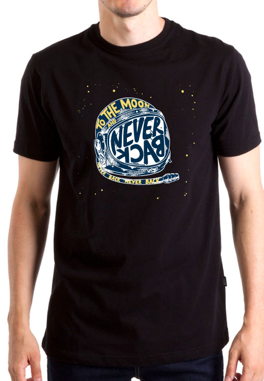 

Футболка унисекс NoBrand Moon Never Back черная XL, Черный, Moon Never Back