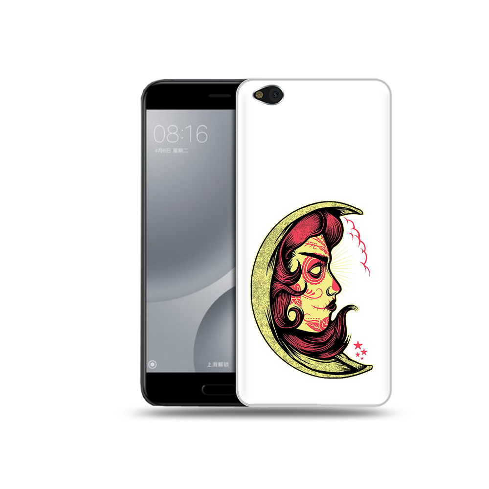 

Чехол MyPads Tocco для Xiaomi Mi 5C желтый полумесяц с лицом девушки (PT61938.328.346), Прозрачный, Tocco