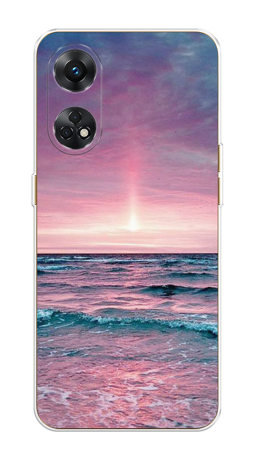 

Чехол на Oppo Reno 8T 4G "Восход 3", Розовый;голубой, 2513250-2