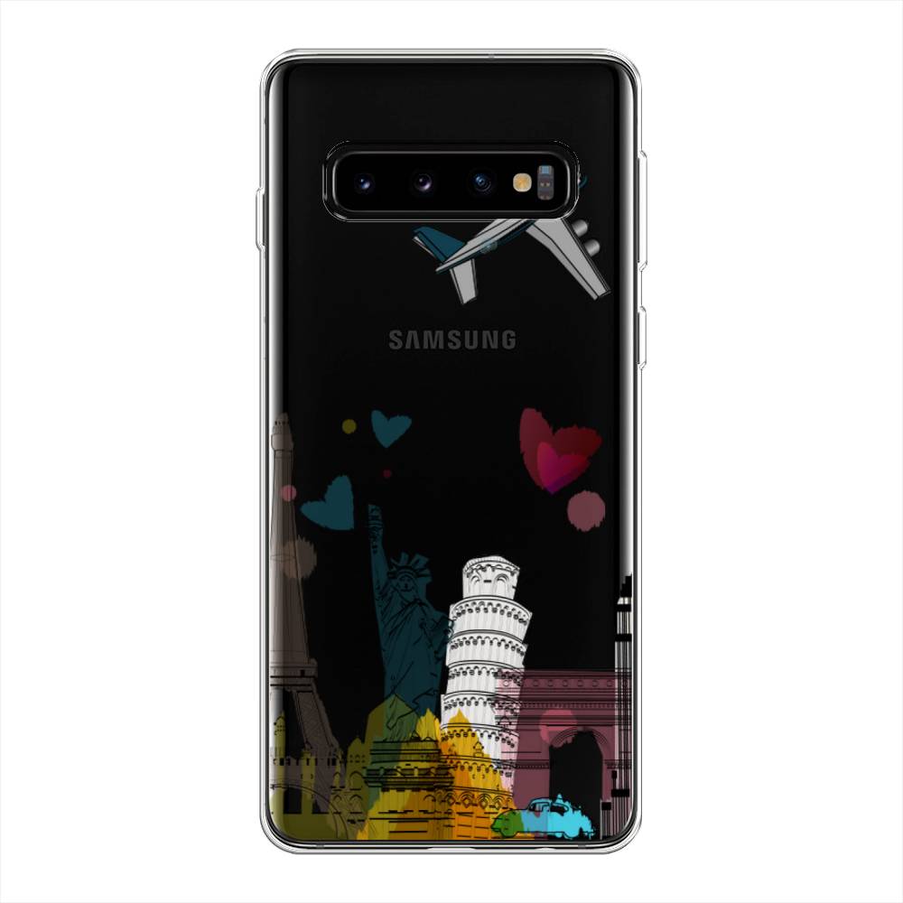 

Чехол Awog на Samsung Galaxy S10 Plus "Самолет путешествий", Разноцветный, 27150-10