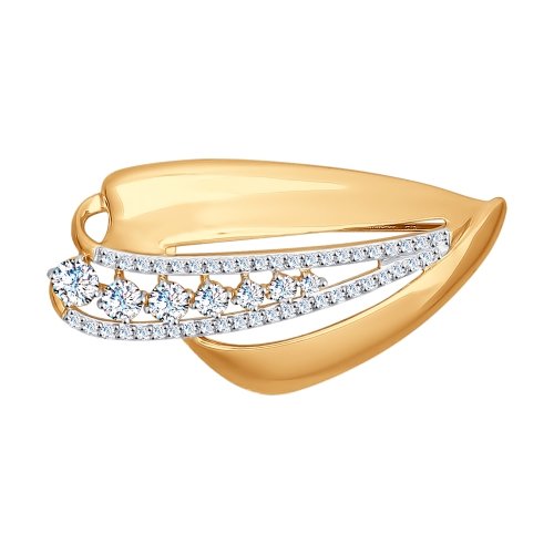 

Брошь из золота с фианитами Yahont 133391, 133391