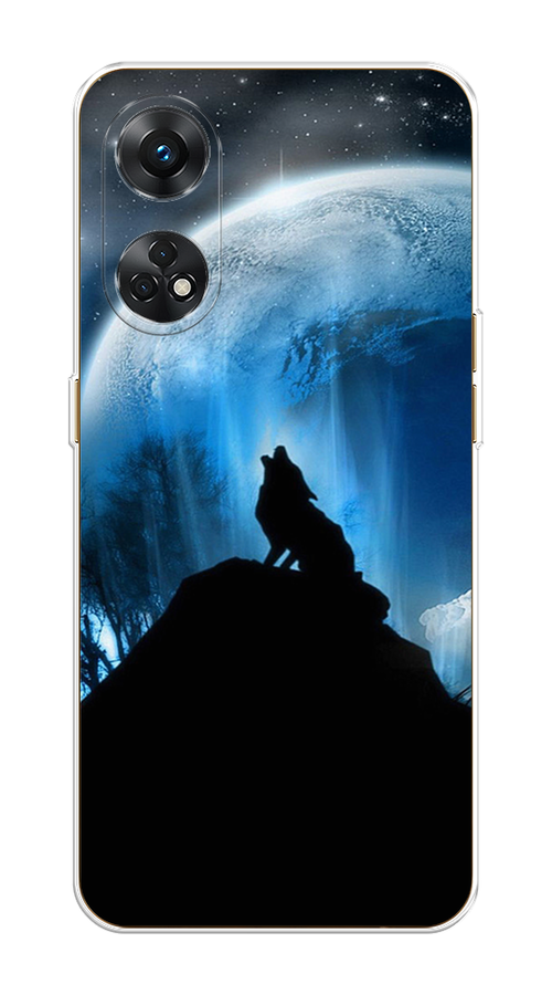 

Чехол на Oppo Reno 8T 4G "Волк 2", Синий;черный;белый, 2513250-1