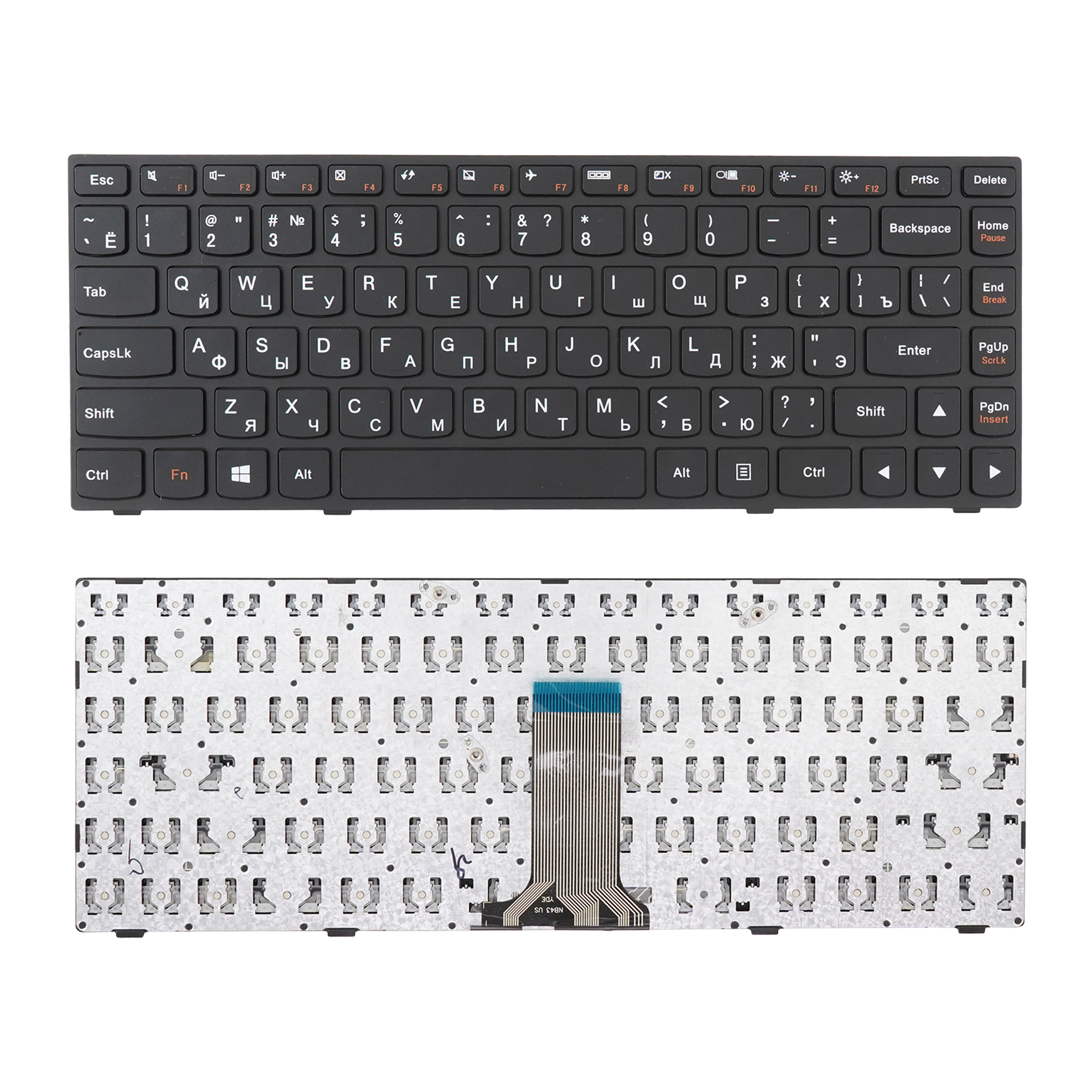 

Клавиатура Azerty для ноутбука Lenovo IdeaPad G40-70 черная с рамкой, 25214551