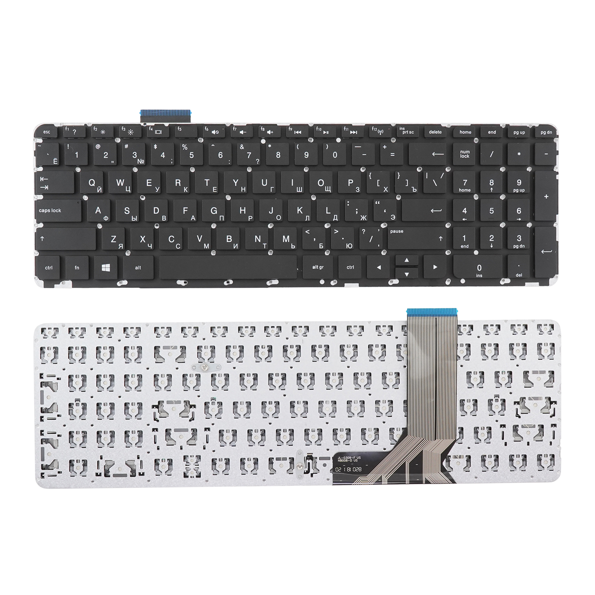 фото Клавиатура azerty для ноутбука hp 15-j000/ 17-j000 черная без рамки