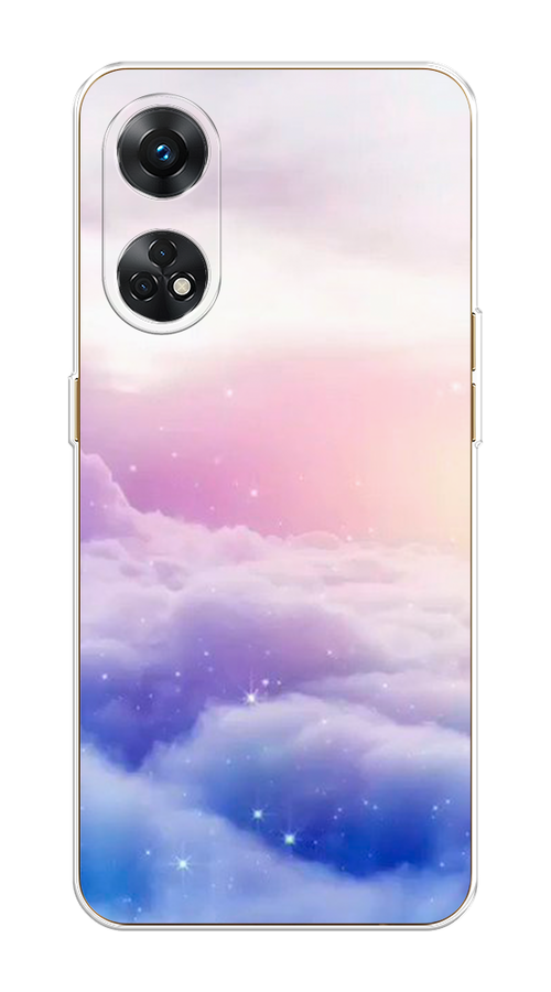 

Чехол на Oppo Reno 8T 4G "Небеса", Голубой;белый;розовый, 2513250-2