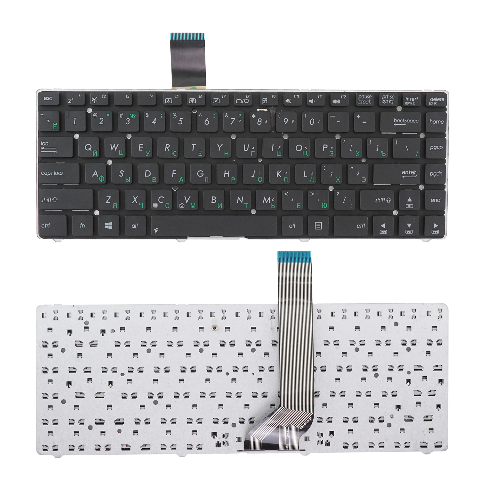 Клавиатура Azerty для ноутбука Asus A45/ K45A/ U44 черная без рамки