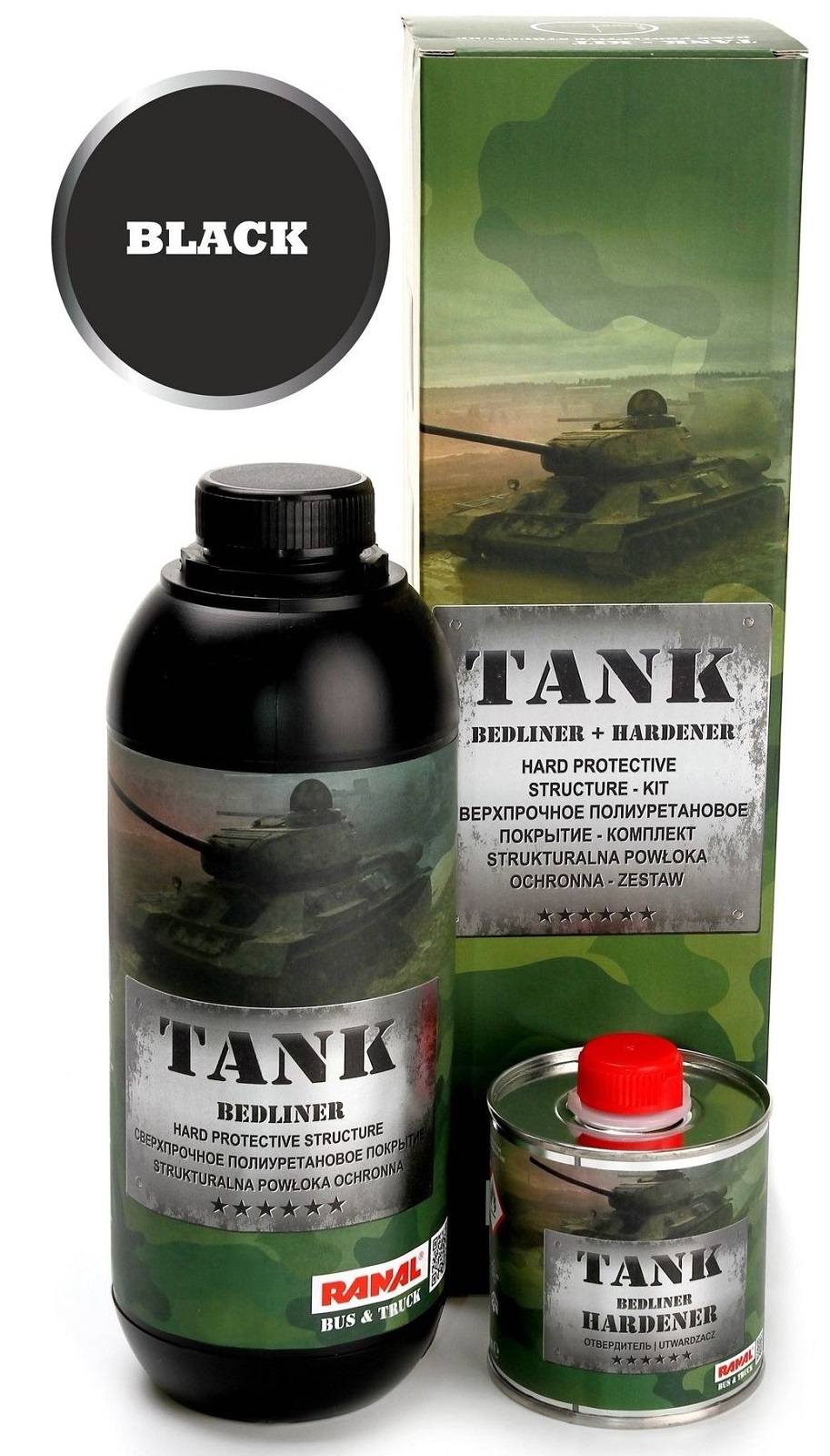 

RANAL TANK BEDLINER СВЕРХПРОЧНОЕ ПОЛИУРЕТАНОВОЕ ПОКРЫТИЕ, черный 948 мл, RANAL TANK
