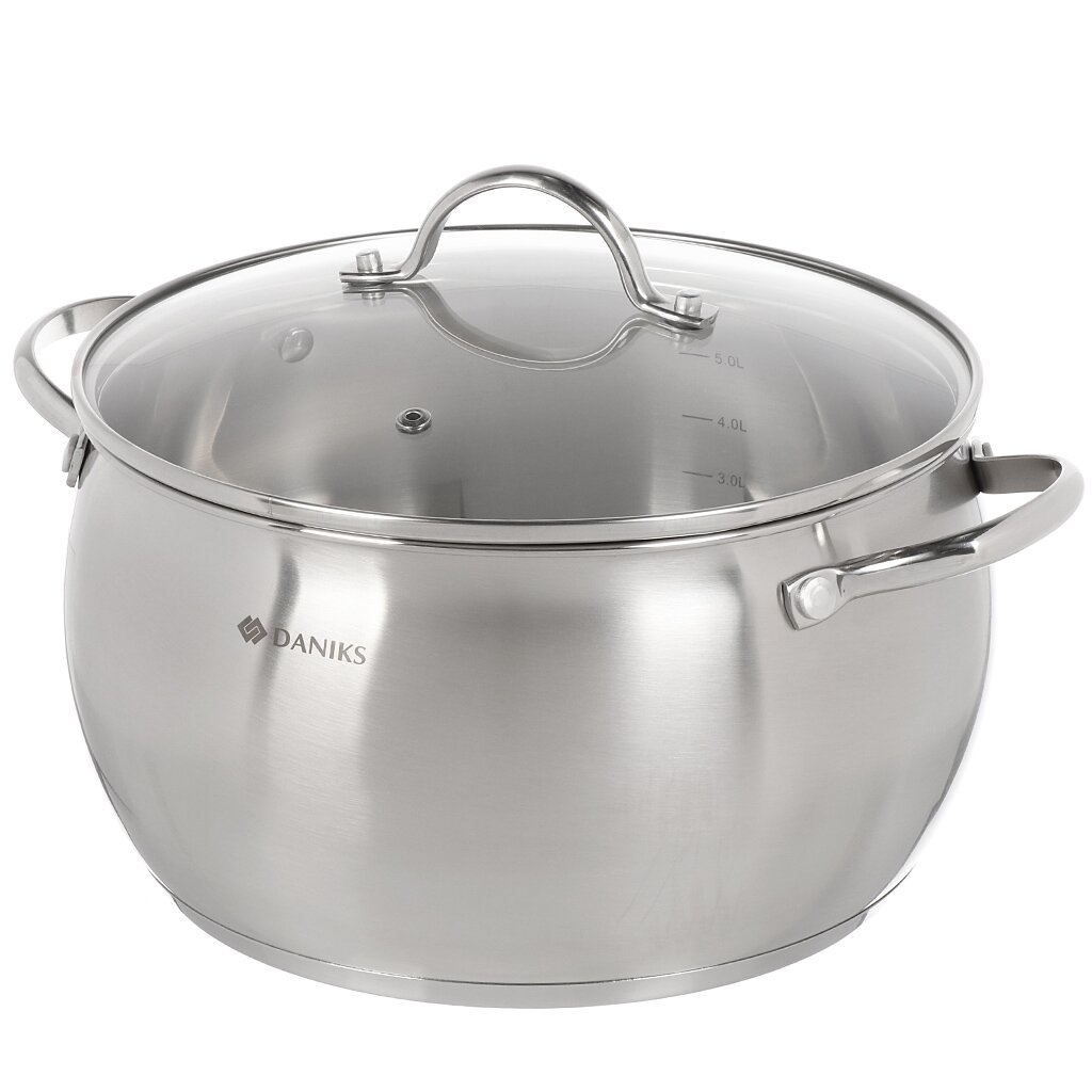 

Кастрюля Daniks Эмилия CW-W075-24, 24 см, 6,5 л, нержавеющая сталь, Серебристый