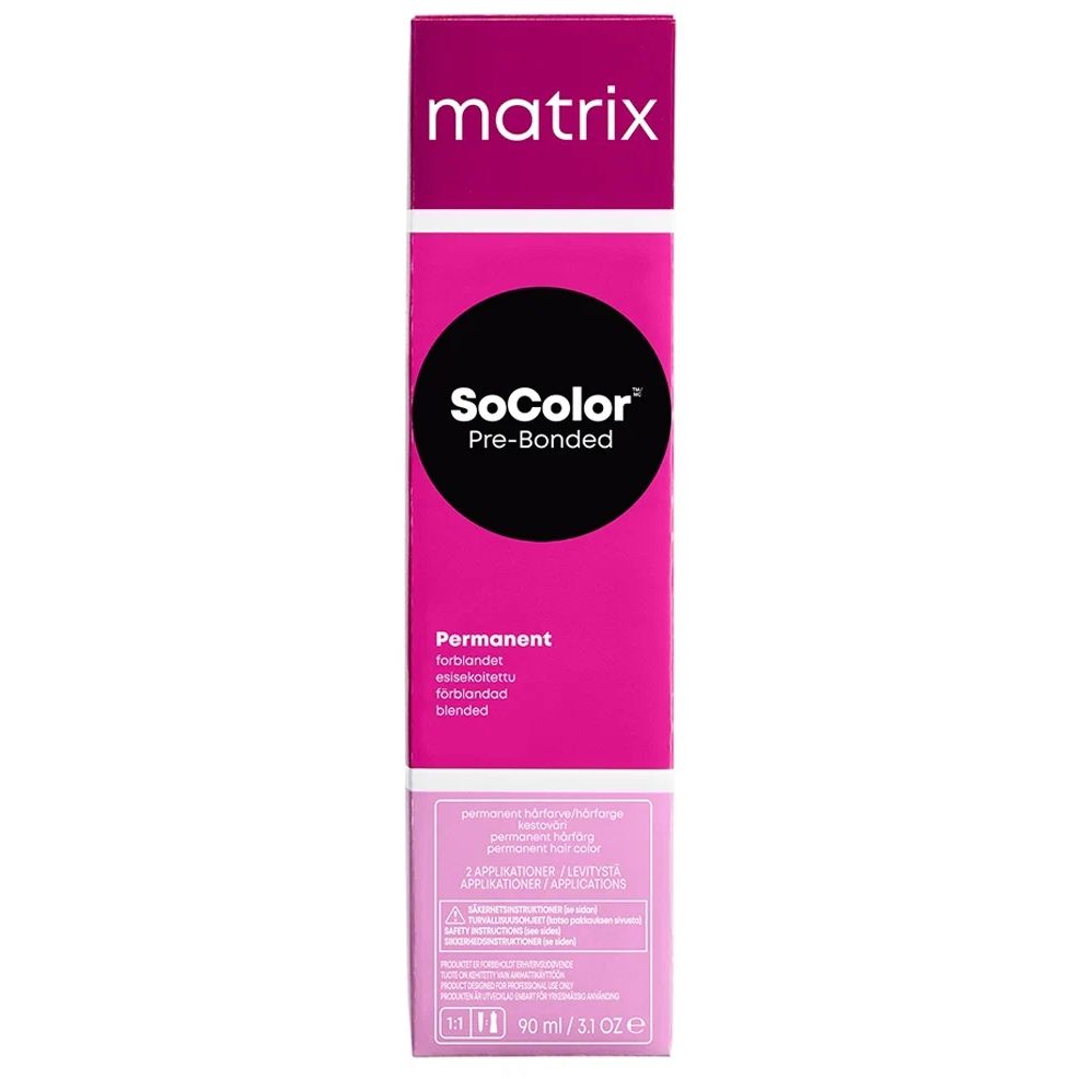 Крем-краска Matrix SoColor Pre-Bonded 4MA шатен мокка пепельный 90 мл краска matrix socolor sync pre bonded 3n темный шатен 90мл