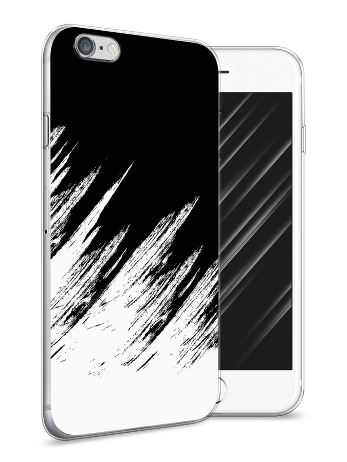 

Чехол Awog на Apple iPhone 6 / Айфон 6 "Черно белые брызги", Разноцветный, 10450-1