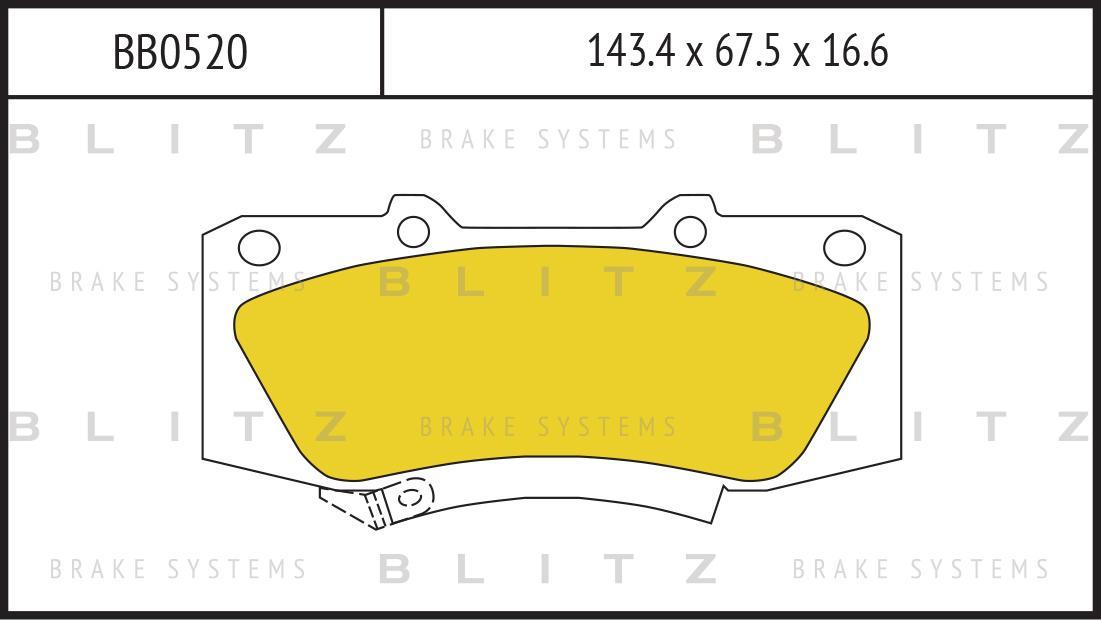 

Тормозные колодки BLITZ передние BB0520