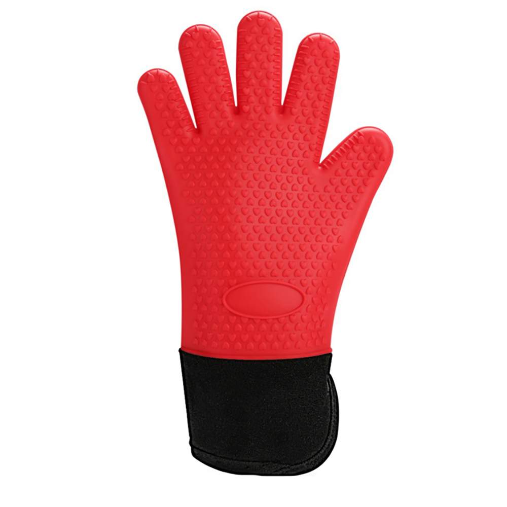 фото Силиконовые перчатки, термостойкие, красные, 34,5,х19х1 см, kitchen angel ka-silglo-01