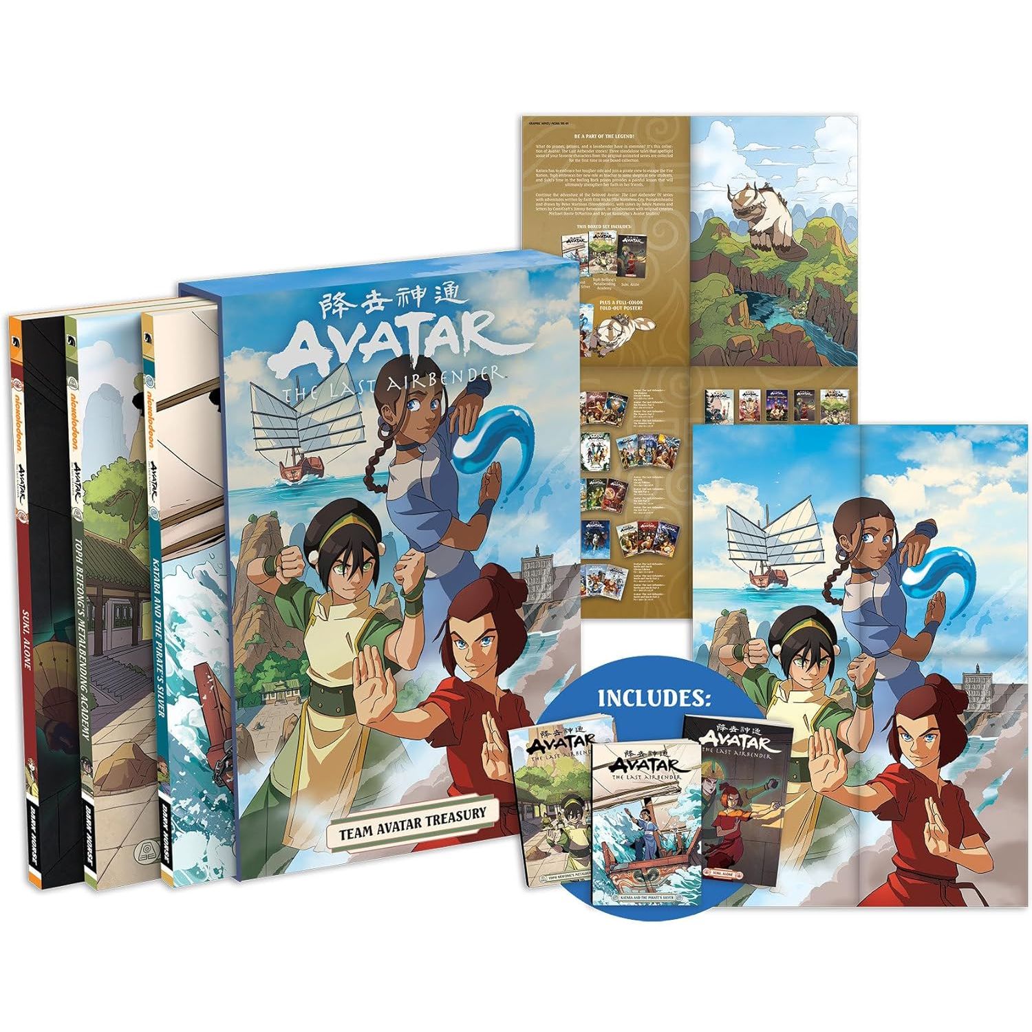 

Avatar: the last airbender -- team avatar treasury boxed set (graphic novels). Hicks, Fait