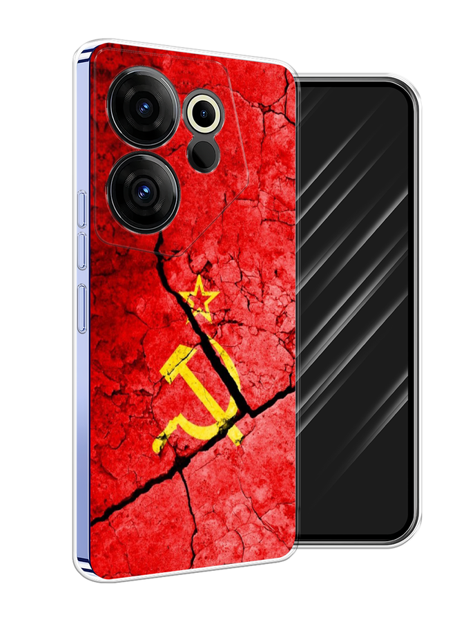 

Чехол Awog на Tecno Camon 20 Premier "СССР", Красный;черный;желтый