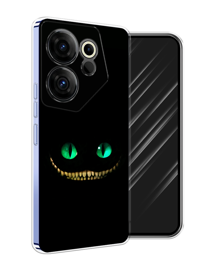 

Чехол Awog на Tecno Camon 20 Premier "Зеленоглазый чеширский кот", Черный