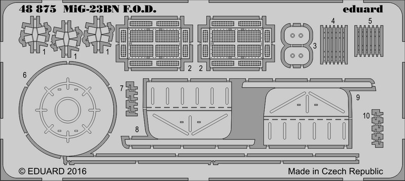 

Фототравление Eduard 48875 MiG-23BN F.O.D. 1/48, Однотонный