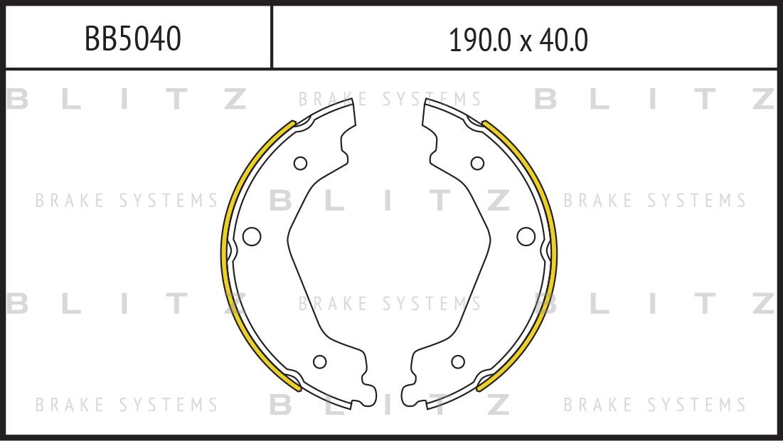 

Тормозные колодки BLITZ барабанные BB5040