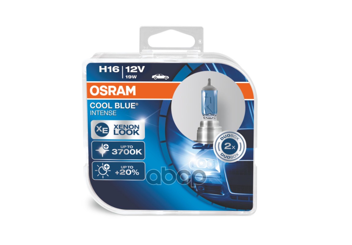 фото Лампа галогенная osram cool blue intense 19w h16 64219cbi-hcb