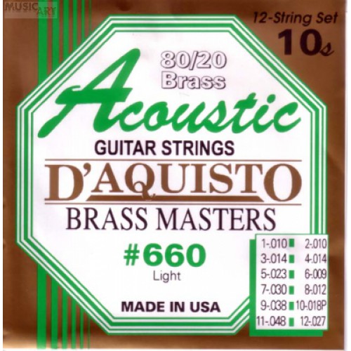 

Струны для 12-ти струнной акустической гитары Daquisto 660/l бронза 10-27+10-48