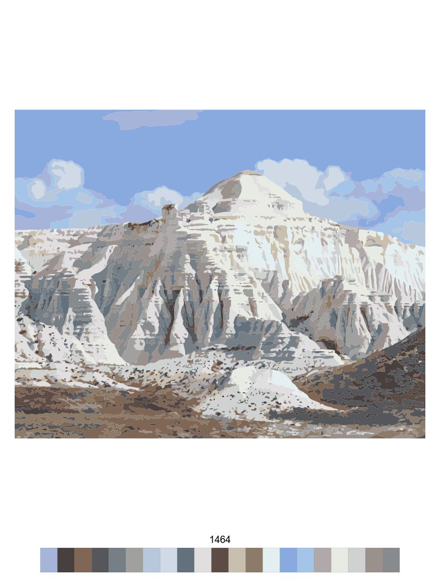 фото Картина по номерам на холсте с подрамником мырисуем "плато актолагай, казахстан" 1464