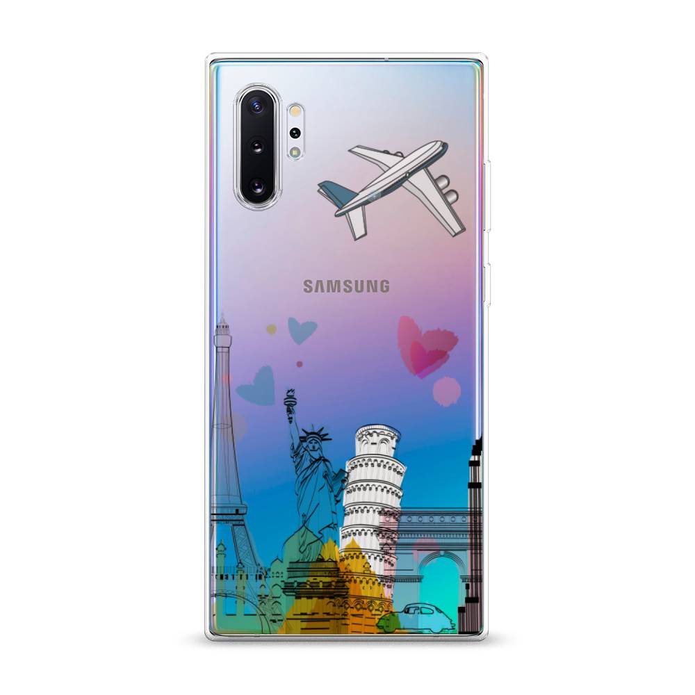

Чехол Awog на Samsung Galaxy Note 10 Plus "Самолет путешествий", Разноцветный, 28550-10