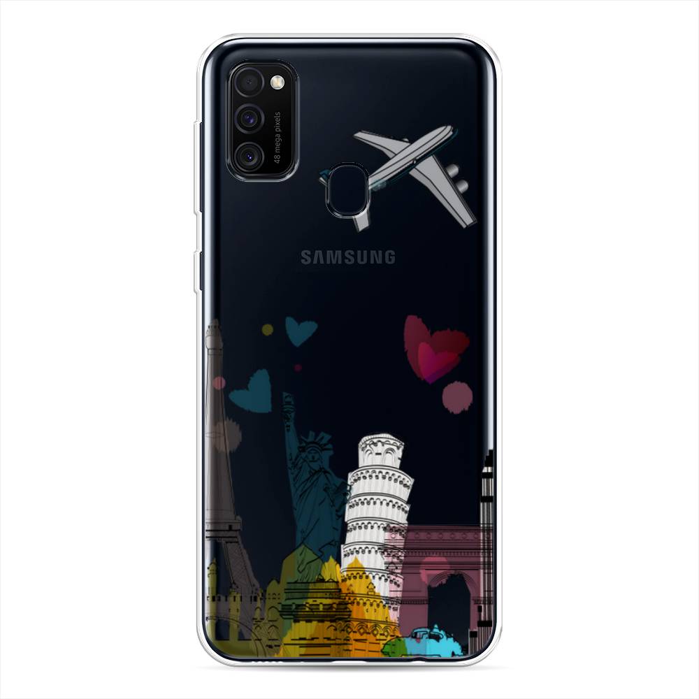 

Чехол Awog на Samsung Galaxy M30s/M21 "Самолет путешествий", Разноцветный, 29850-10