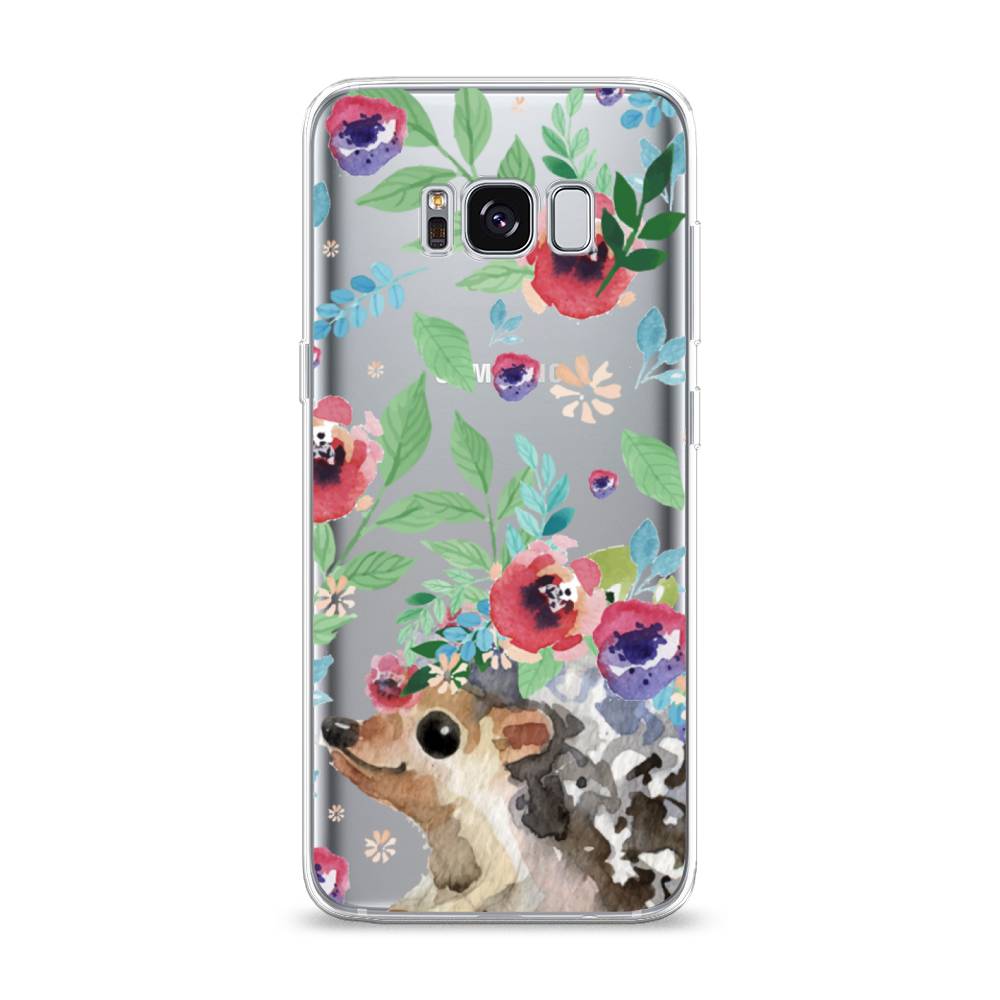

Чехол Awog на Samsung Galaxy S8 "Ежик в цветах акварель", Розовый;зеленый;коричневый, 24750-2