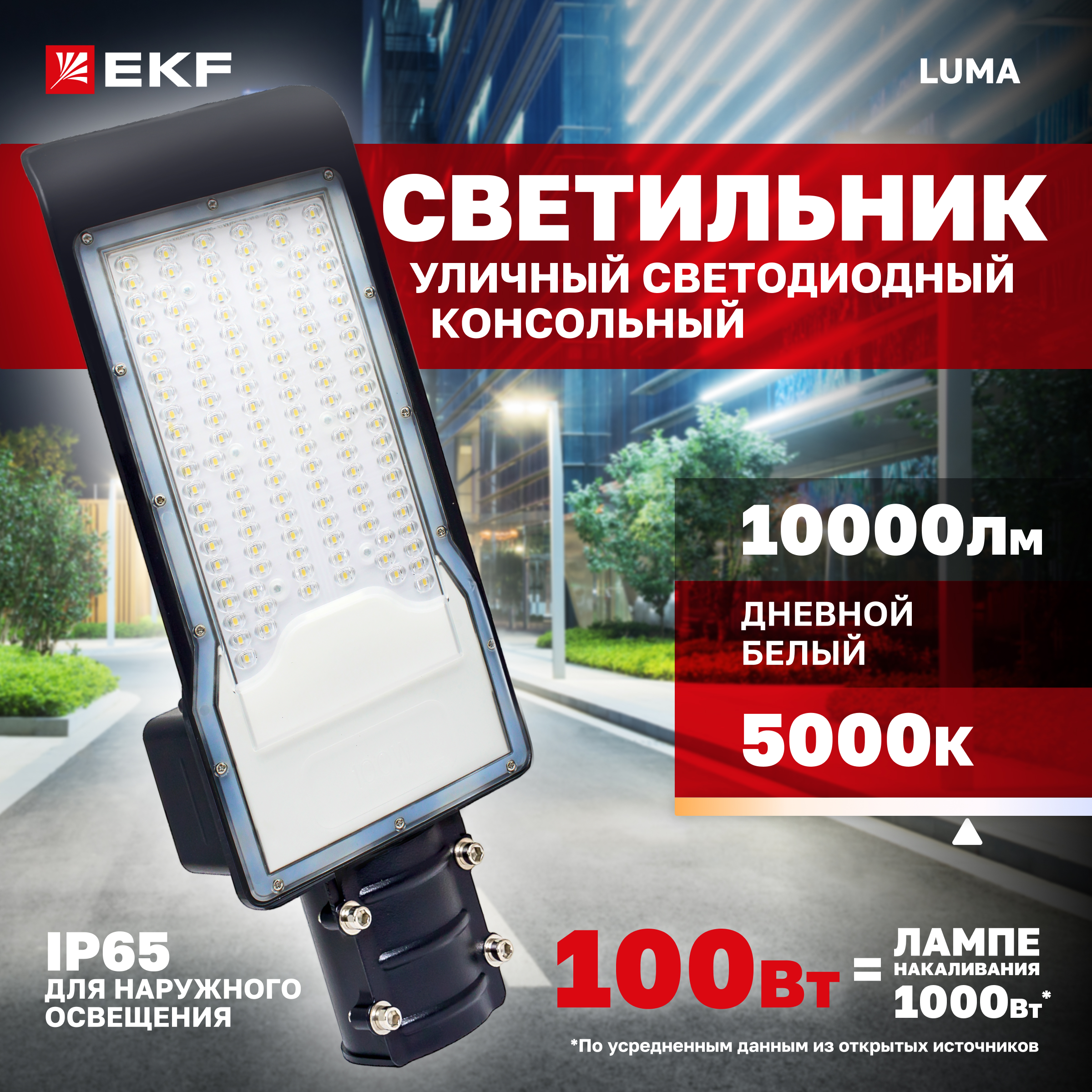 Светильник светодиодный консольный ДКУ-9003-Ш 100Вт 5000К IP65 EKF PROxima