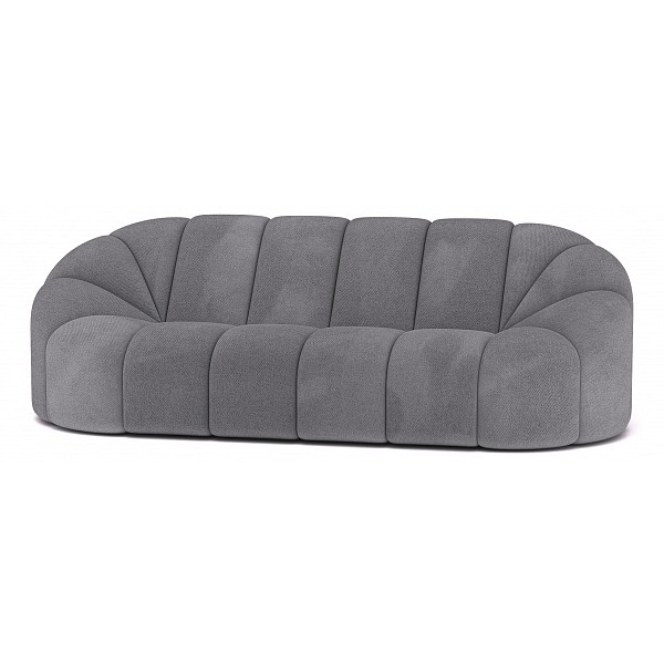 Бескаркасный модульный диван DreamBag Слайс one size, микрошенилл, Серый